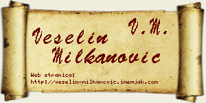 Veselin Milkanović vizit kartica